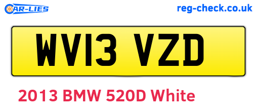 WV13VZD are the vehicle registration plates.