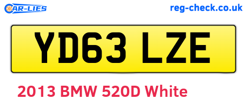YD63LZE are the vehicle registration plates.