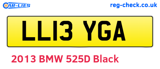 LL13YGA are the vehicle registration plates.
