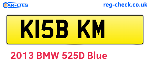 K15BKM are the vehicle registration plates.