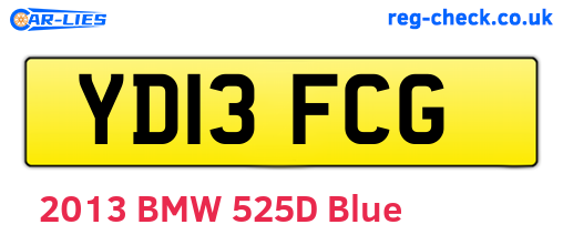 YD13FCG are the vehicle registration plates.