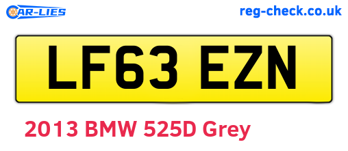 LF63EZN are the vehicle registration plates.