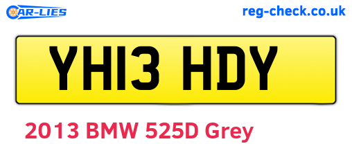 YH13HDY are the vehicle registration plates.