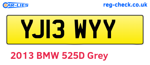 YJ13WYY are the vehicle registration plates.