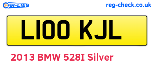 L100KJL are the vehicle registration plates.