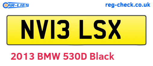 NV13LSX are the vehicle registration plates.