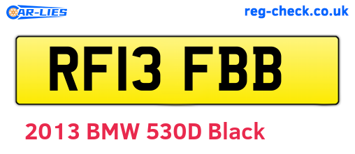 RF13FBB are the vehicle registration plates.
