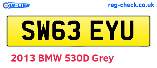 SW63EYU are the vehicle registration plates.