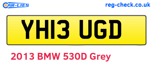 YH13UGD are the vehicle registration plates.
