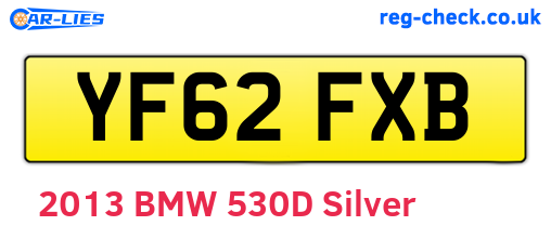 YF62FXB are the vehicle registration plates.