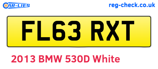 FL63RXT are the vehicle registration plates.