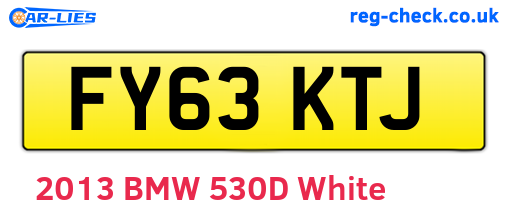 FY63KTJ are the vehicle registration plates.