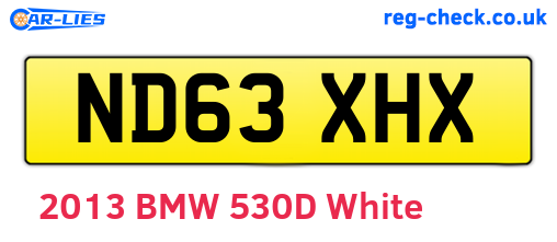 ND63XHX are the vehicle registration plates.