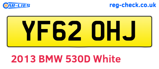 YF62OHJ are the vehicle registration plates.