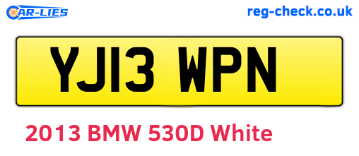 YJ13WPN are the vehicle registration plates.