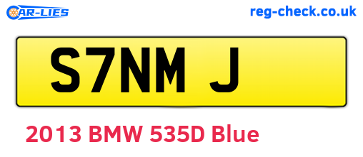 S7NMJ are the vehicle registration plates.