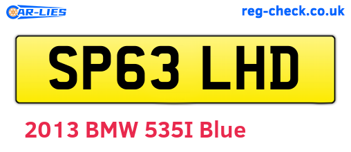 SP63LHD are the vehicle registration plates.