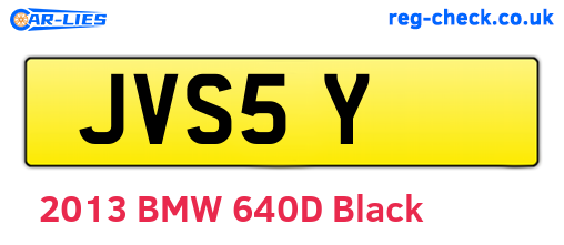 JVS5Y are the vehicle registration plates.