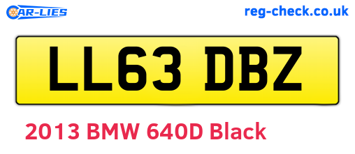 LL63DBZ are the vehicle registration plates.
