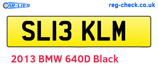 SL13KLM are the vehicle registration plates.