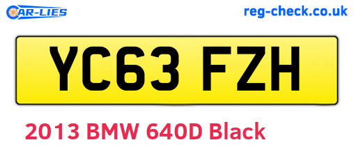 YC63FZH are the vehicle registration plates.