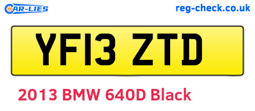 YF13ZTD are the vehicle registration plates.