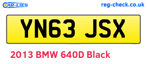 YN63JSX are the vehicle registration plates.