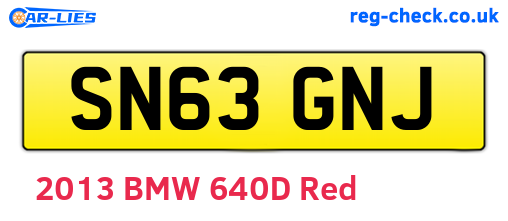 SN63GNJ are the vehicle registration plates.