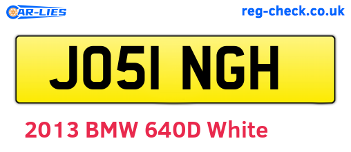 JO51NGH are the vehicle registration plates.