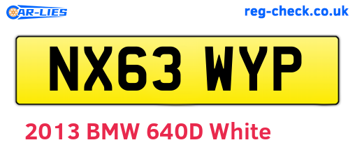 NX63WYP are the vehicle registration plates.