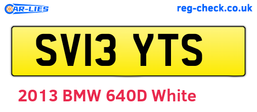 SV13YTS are the vehicle registration plates.