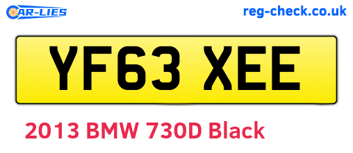YF63XEE are the vehicle registration plates.