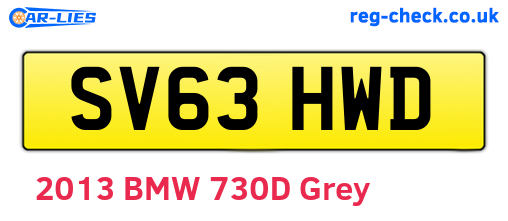 SV63HWD are the vehicle registration plates.