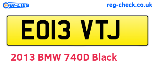 EO13VTJ are the vehicle registration plates.