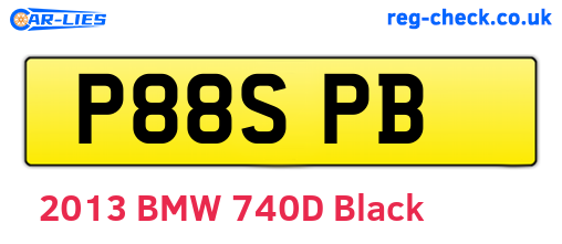 P88SPB are the vehicle registration plates.