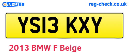 YS13KXY are the vehicle registration plates.