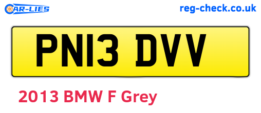 PN13DVV are the vehicle registration plates.