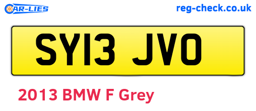 SY13JVO are the vehicle registration plates.