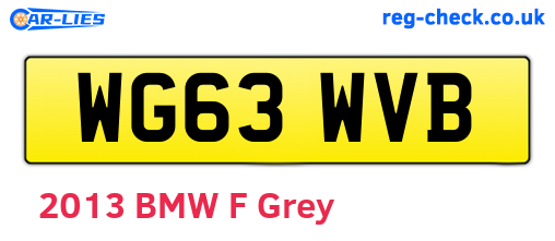 WG63WVB are the vehicle registration plates.