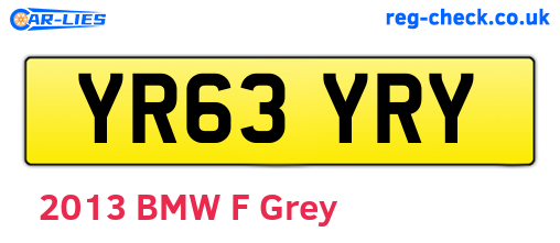 YR63YRY are the vehicle registration plates.