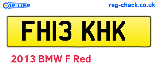 FH13KHK are the vehicle registration plates.