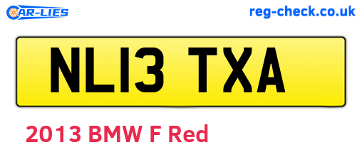 NL13TXA are the vehicle registration plates.