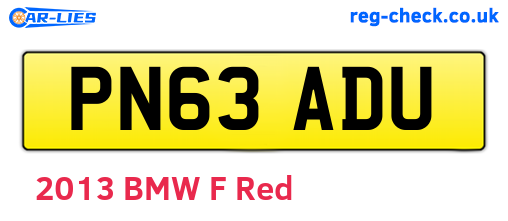 PN63ADU are the vehicle registration plates.