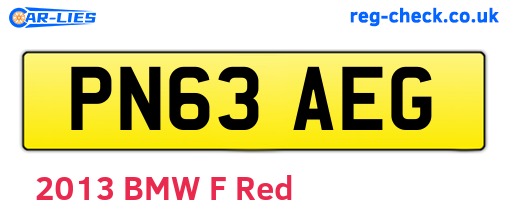 PN63AEG are the vehicle registration plates.