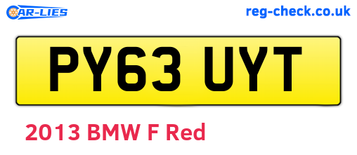 PY63UYT are the vehicle registration plates.