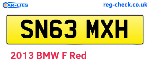 SN63MXH are the vehicle registration plates.