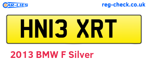 HN13XRT are the vehicle registration plates.
