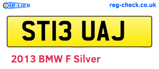 ST13UAJ are the vehicle registration plates.