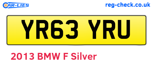 YR63YRU are the vehicle registration plates.