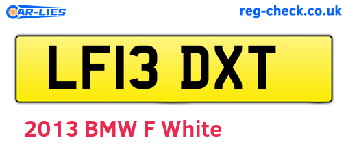 LF13DXT are the vehicle registration plates.